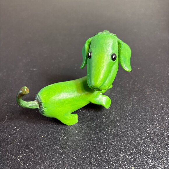 Enesco Home Grown Figuring Green Pepper Dachshund retired, no box - Picture 1 of 5
